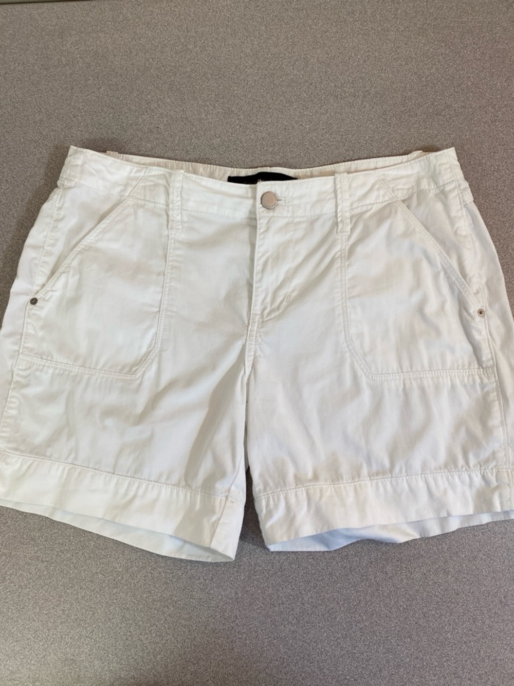 Calvin Klein Jeans Women's White Cotton Utility Shorts